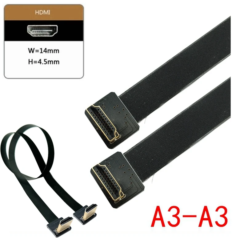 Neue HDMI-kompatibel luft pan tilt FPV Band Flache HDMI kabel für HD HDTV FPV Multicopter Luftaufnahmen