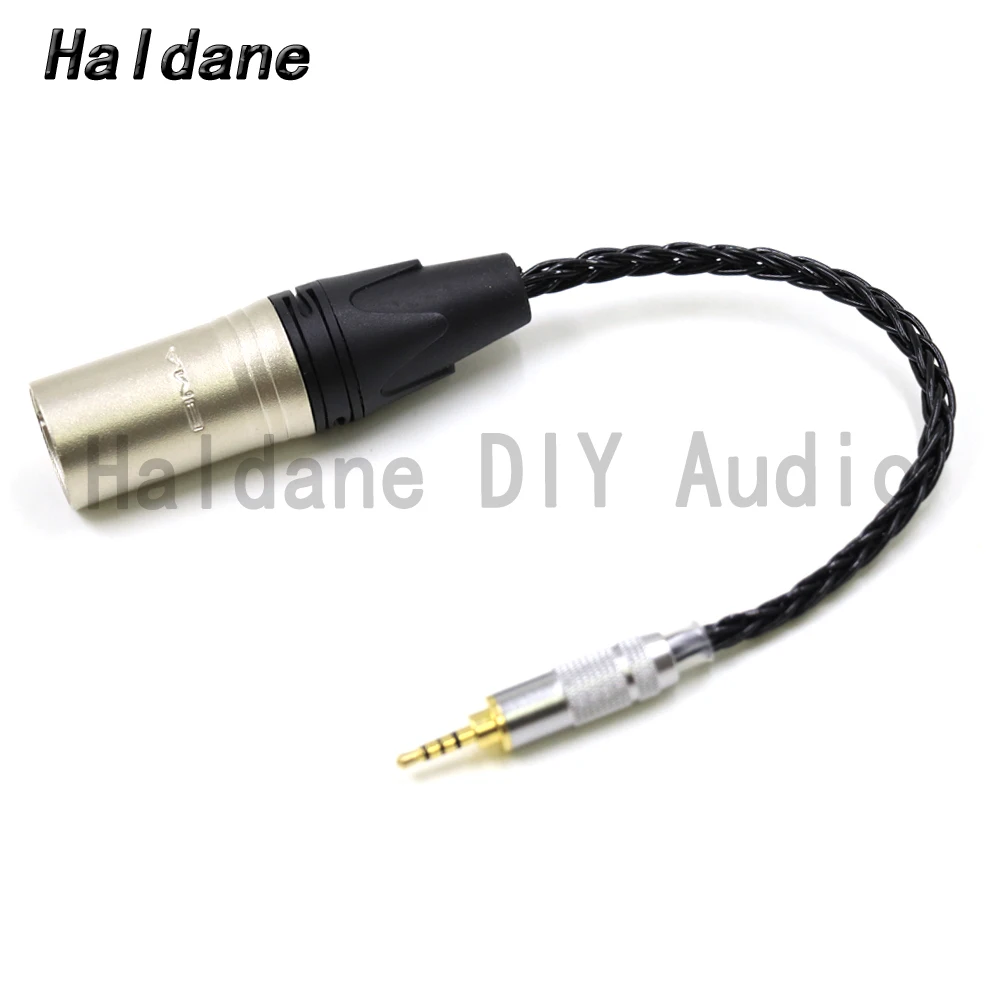 

Haldane HIFI 7N Silver Plated 2.5mm TRRS Balanced Male to 4PIN XLR Balanced Male Audio Adapter Cable 2.5 to XLR Connector-Black