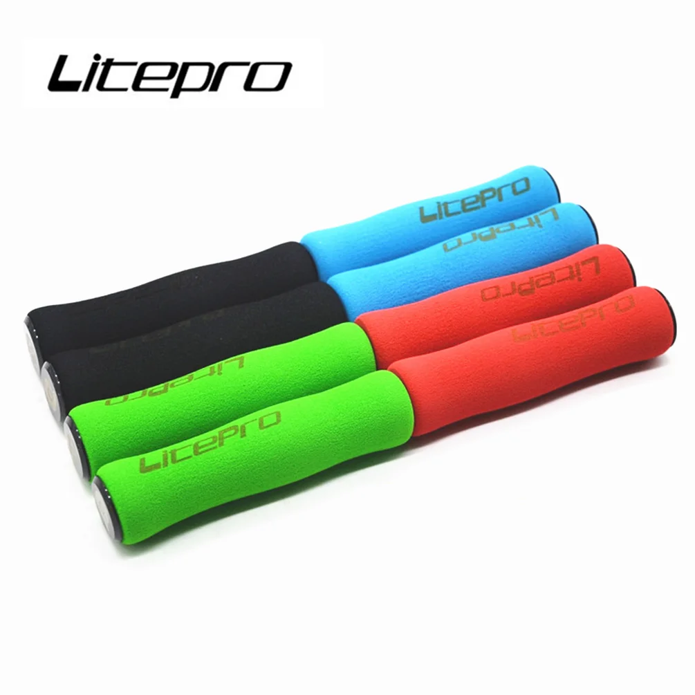 Litepro Mountain Bike Handlebar Sponge Grips Universal Double Pass Comfortable Shock Folding Bicycle Absorption Non-slip Parts