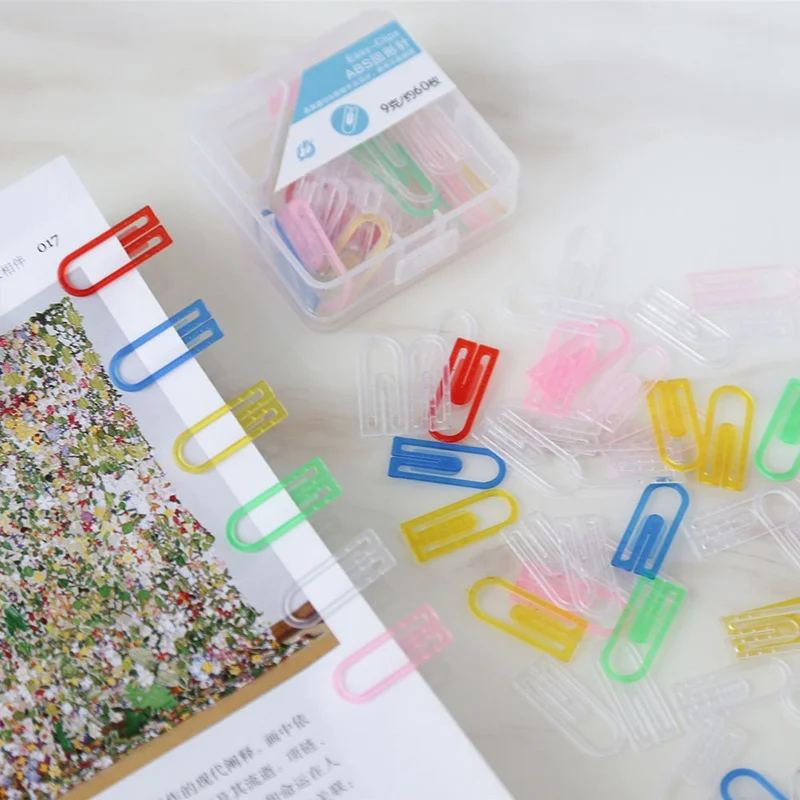 School Office Supplies 60pcs / Set Of Colorful Paper Clips Paper Clips Notes Clips Children'S Student Stationery