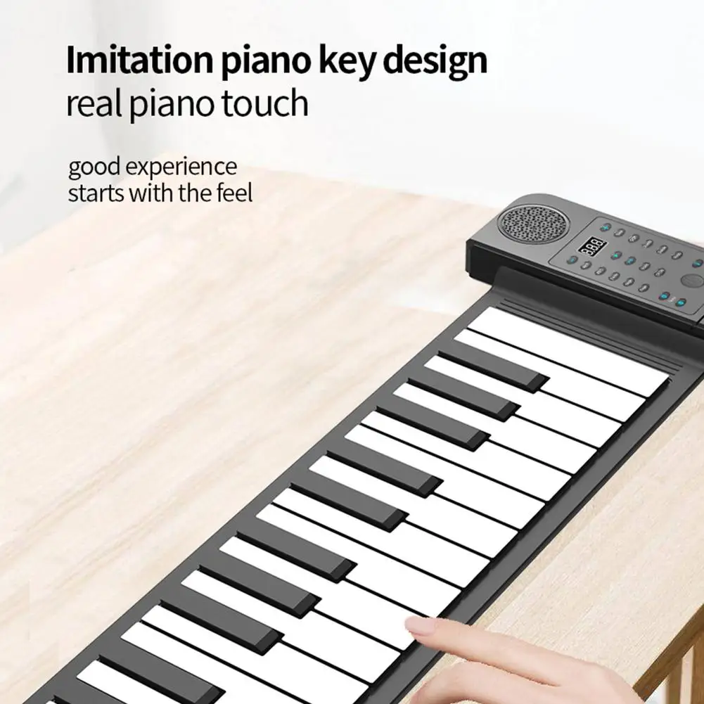 New 61 Key Roll Up Piano Portable Silicon Folding Electronic Keyb Oard Hand Roll Piano Keyboard Instrument Gift For Kid