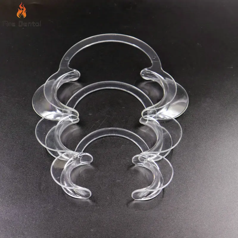 10Pcs/lot Dental Cheek Retractor C Type Transparent Mouth Opener S M L Dental Materials Autoclavable Teeth Whitening