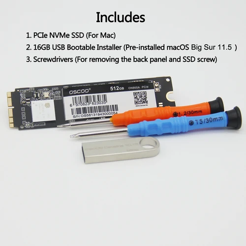 Imagen 2 del producto 256GB 512GB 2TB SSD para 2013 2015 2017 Macbook Air A1465 A1466 Macbook Pro A1502 A1398 1TB iMac A1419 A1418 unidad de estado sólido HD