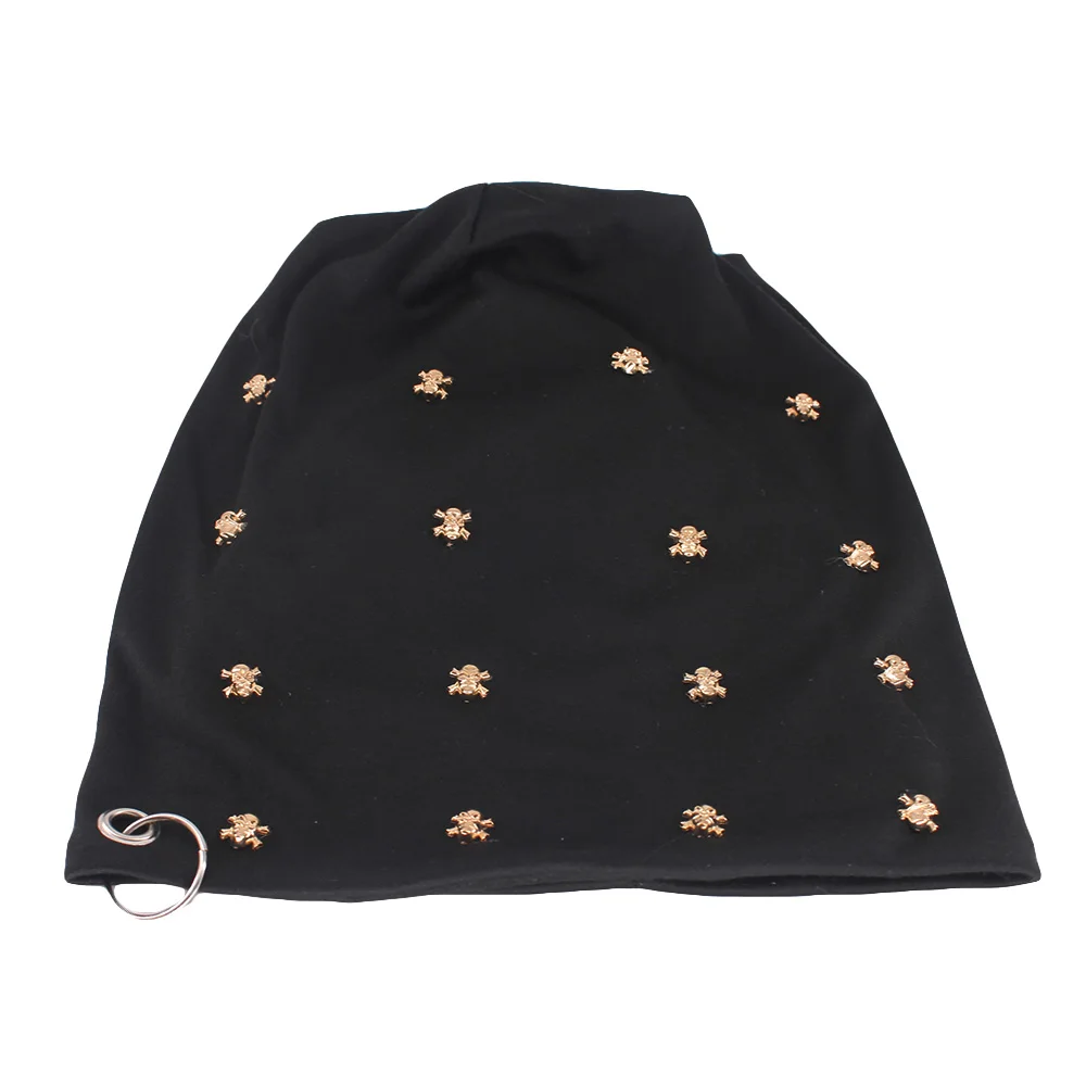 New Hip Hop Fashion Adult Winter Warm Beanies Skullies Casual Brand Golden Skull Women Hat Brand Outdoor Spring Autumn Bonnet