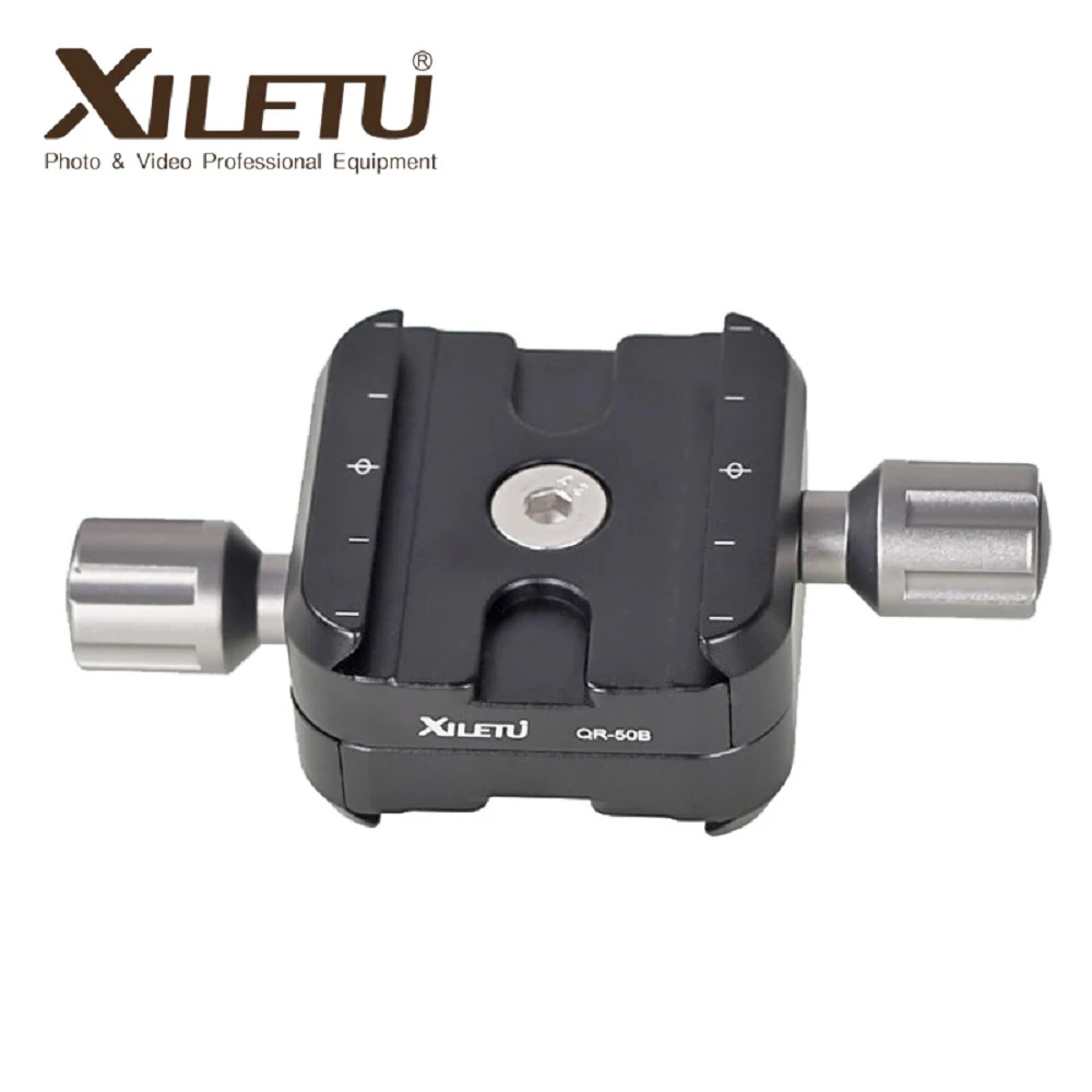 XILETU QR-50B Tripod Head Clamp Two Way Type Clamp For ARCA SWISS