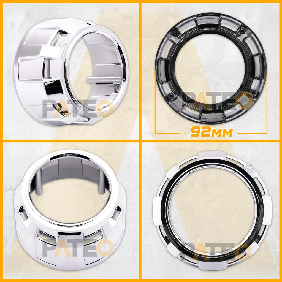 2.5 inch 3 inch Headlight Lens Shrouds Bezel Decorative Covers For LED HID Projector Lens WST/Hella 3R G5/Q5 Headlights