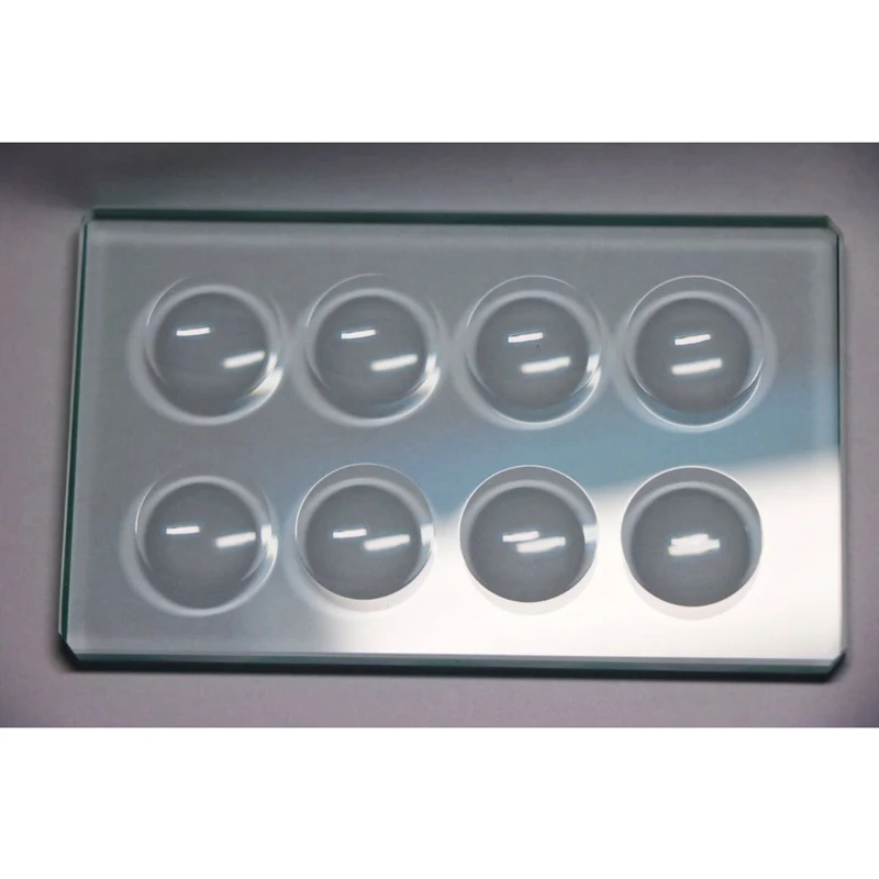 Microscope Slides 5mm Thickness 8 Concave Cavity 8 Well 5 x 57 x 95mm