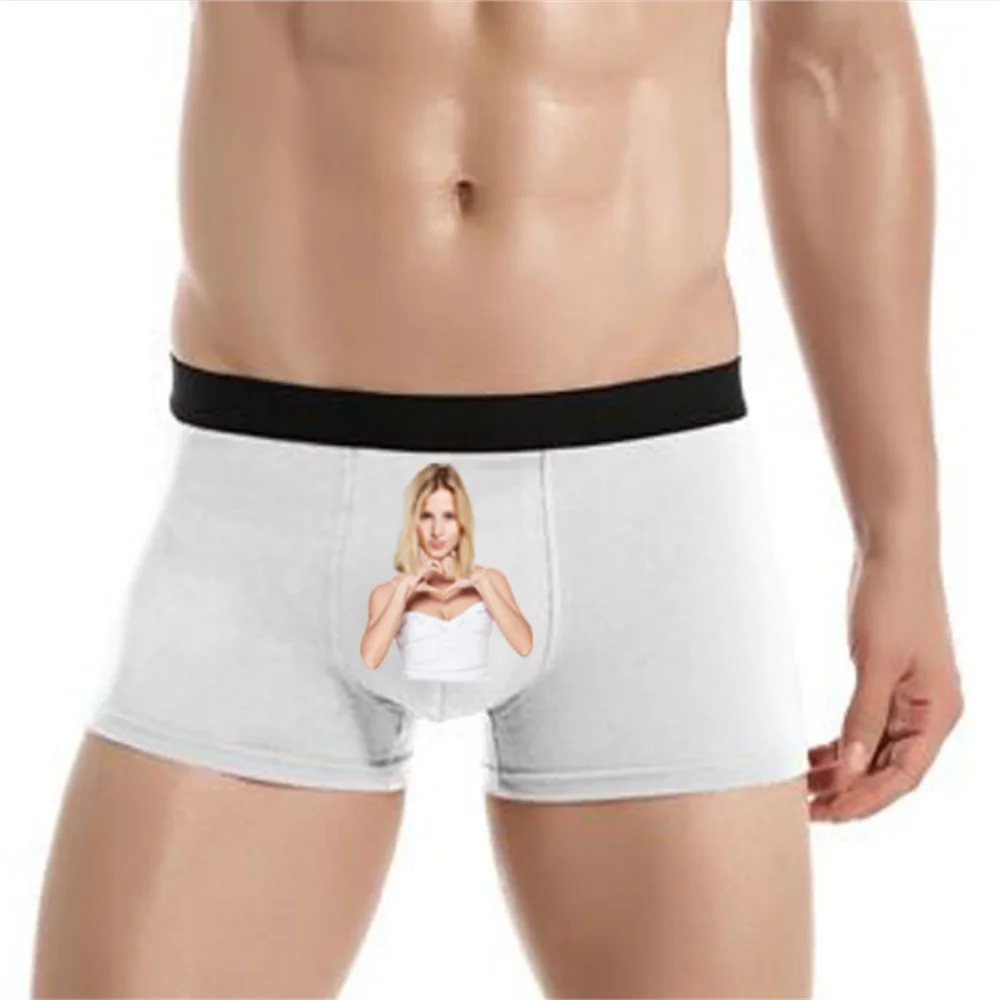 Men's Funny Boxer Custom Face Property Of Your print Name Valentines Day shorts Wedding husband briefs Fine Arse underwear gift