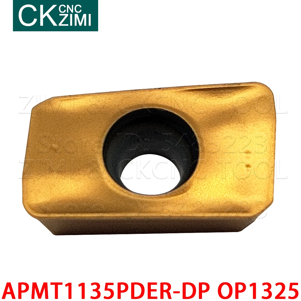 10 sztuk APMT1135PDER-DP OP1325 APMT 1135 PDER DP węglika wkładki płytki frezarskie narzędzia tokarka metalu CNC indeksowane narzędzia do stali