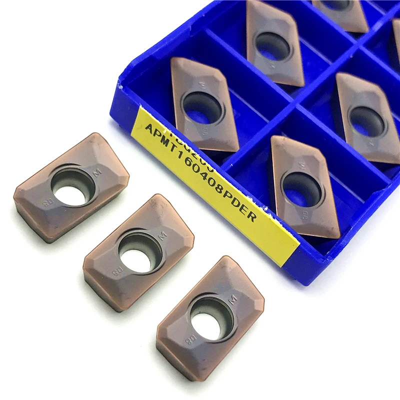 APMT1135PDR APMT160408PDER YBG205 100% Original Lathe Tools APMT 1135 APMT 160408 Carbide Milling Insert CNC Turning Insert