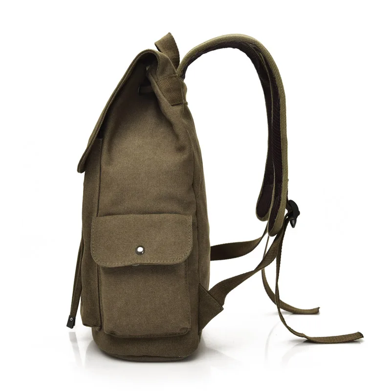 New High Quality Canvas Men Backpack Large Shoulder School Bag Rucksack For Boys Travel Fashion Camping Bags Fashion Simple Bags