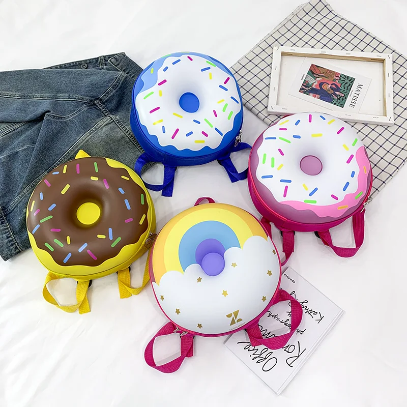 3d Cartoon Rucksack Kinder Junge Mädchen Schult asche schöne Regenbogen Donut Rucksäcke multifunktion ale Kinder Kinder Tasche Festival Geschenke