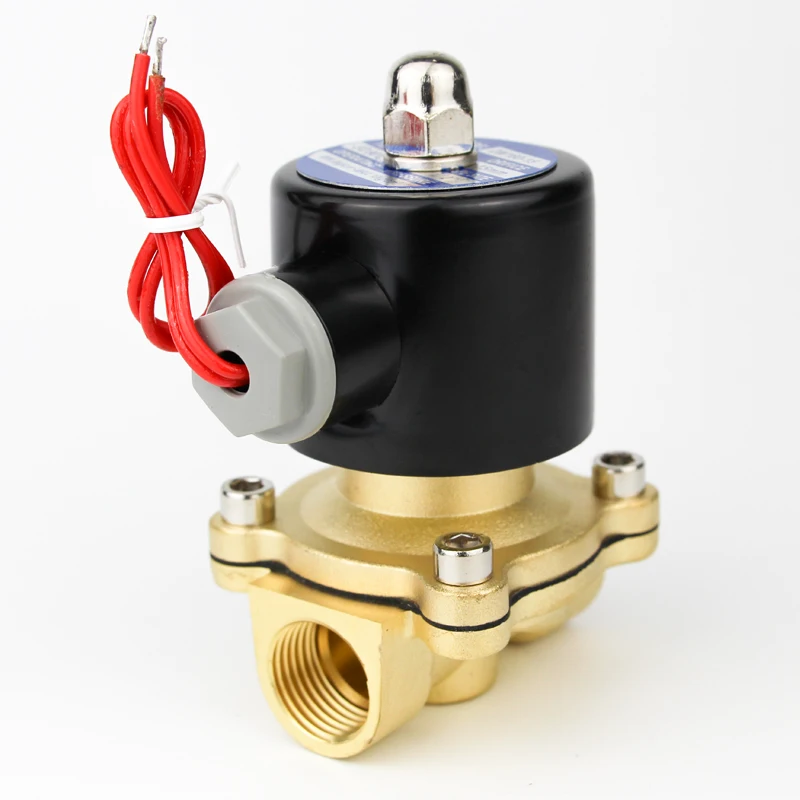 Válvula solenoide eléctrica, dispositivo neumático normalmente cerrado para aceite, agua y aire de 12V, 24V, 220V y 110V, 1/4\