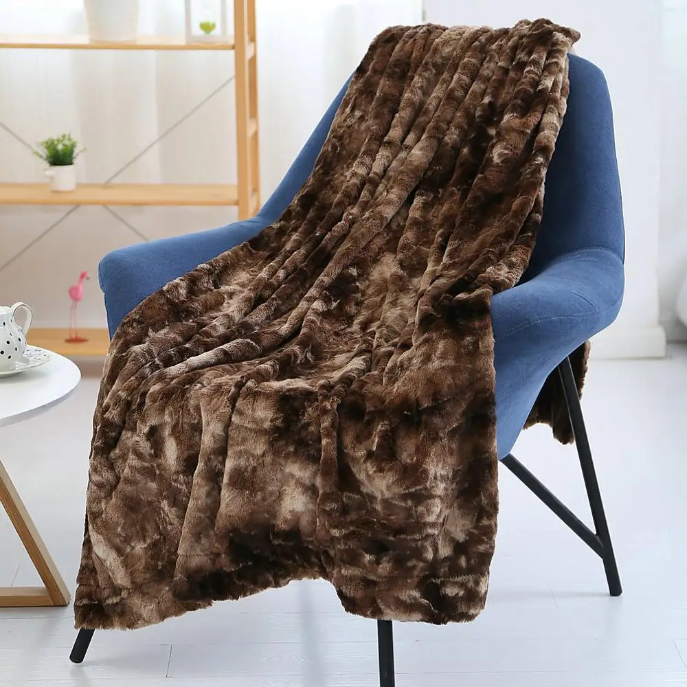 

Super Soft Faux Fur Throw Blanket, Fuzzy, Light Weight, Brown, Gray, Pink, Luxurious, Cozy, Warm, Plush Blankets, Shawl, New