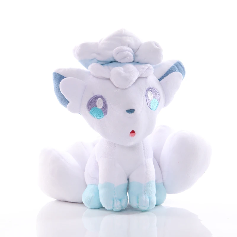 

5pcs/lot 21cm Alola Vulpix Plush Toy White Pokemon Vulpix Six-Tailed Fox Plush Stuffed Toys Doll for Children Kids Girls Gift