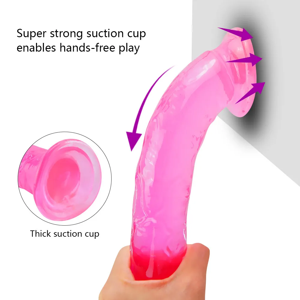 Soft Jelly Big Dildo Female Masturbators Realistic Penis Fake Dick Vagina Massage Anal Butt Plug Intimate Sex Toys for Woman Men