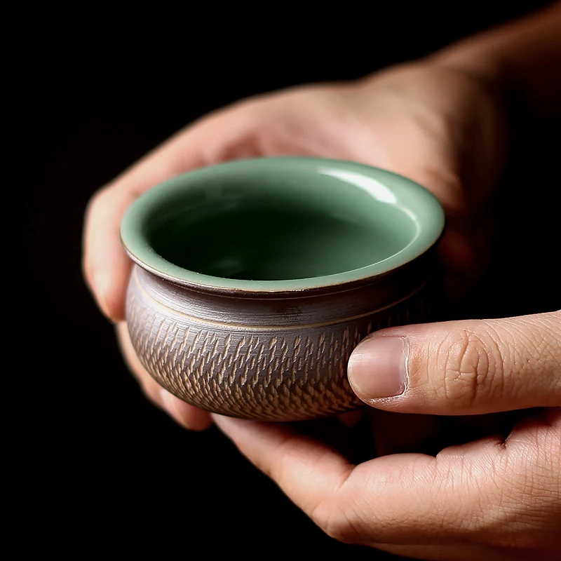 

|jumping knife single master cup Kung Fu tea set small tea cup tasting cup single cup ceramic tea bowl tea cup gift box