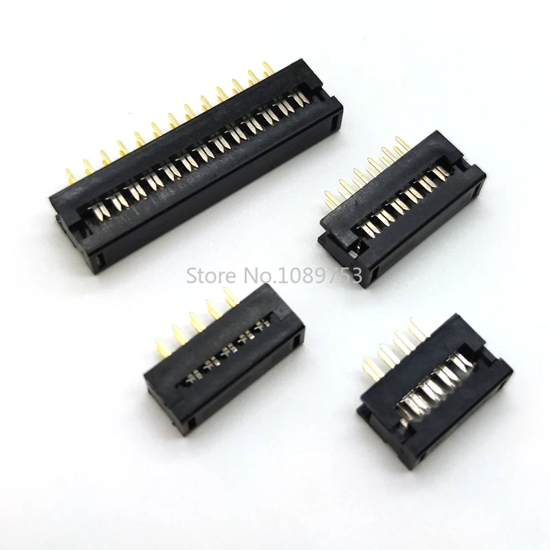 10pcs FD Crimping Head FD Plug Cable Seat 10-50P DC4 2.54mm Welding Plate Connector For 1.27mm Cable