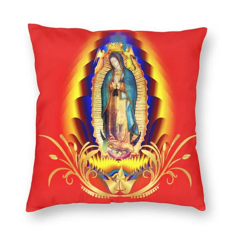 

Our Lady Of Guadalupe Luxury Throw Pillow Covers Bedroom Decoration Cushion Cover Saint Jesus Catholic Pillow Case Car Cushion