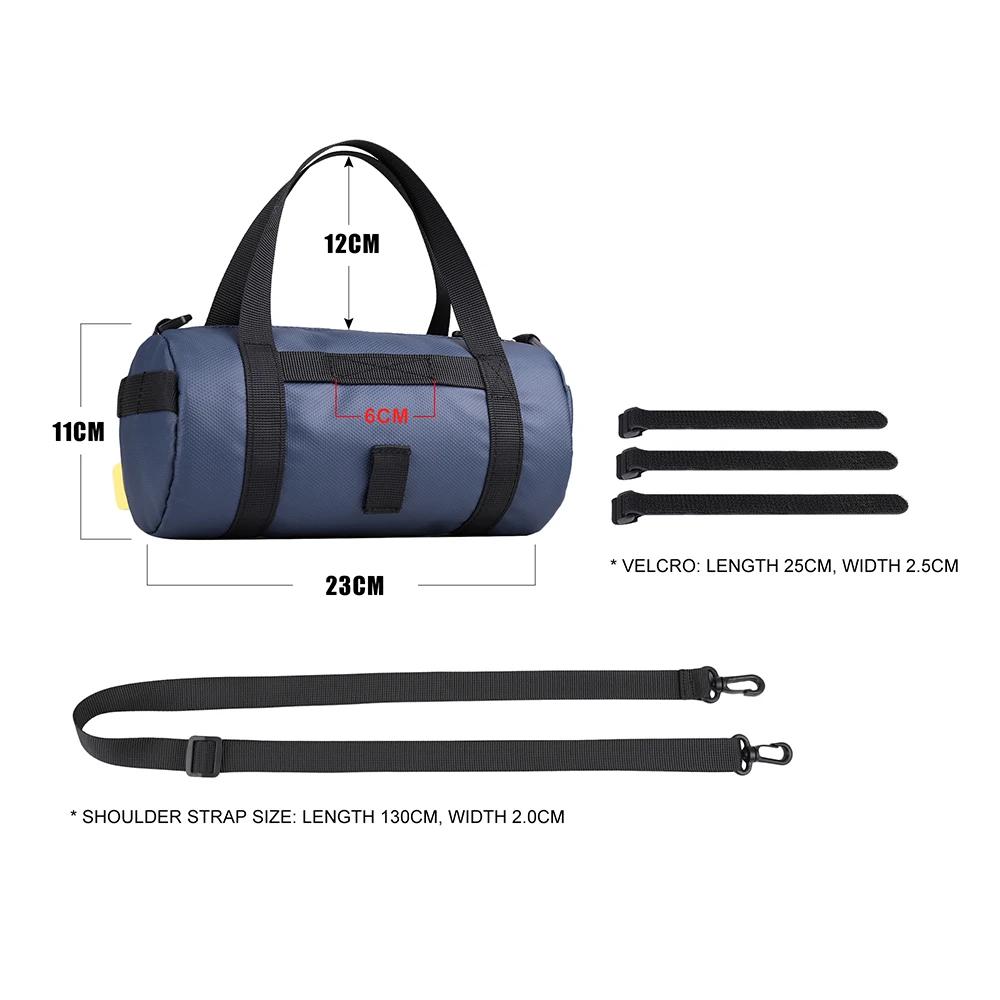 Immagine 7: Borsa per moto Rhinowalk borsa per attrezzi laterale per moto da 2,5 litri borsa per ciclismo con motore per bagagli all'aperto accessori per paraurti con striscia riflettente