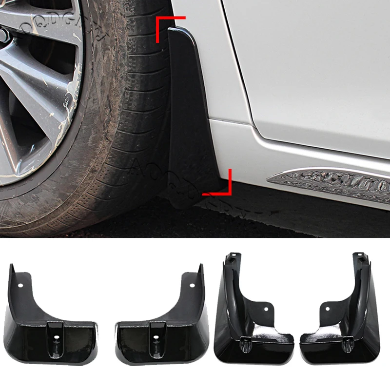 

Car Mud Flap Splash Guard Fender Mudguard set 4pcs For LEXUS ES300H ES350 2018-2020 Glossy Black Painted