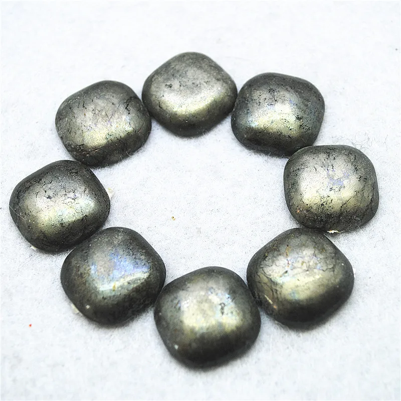 5PCS Nature Pyrite Stone Cabochons Square Shape 20X20MM NO HOLE DIY Jewelry Findings Hot Sells Faster Shipping Accessories