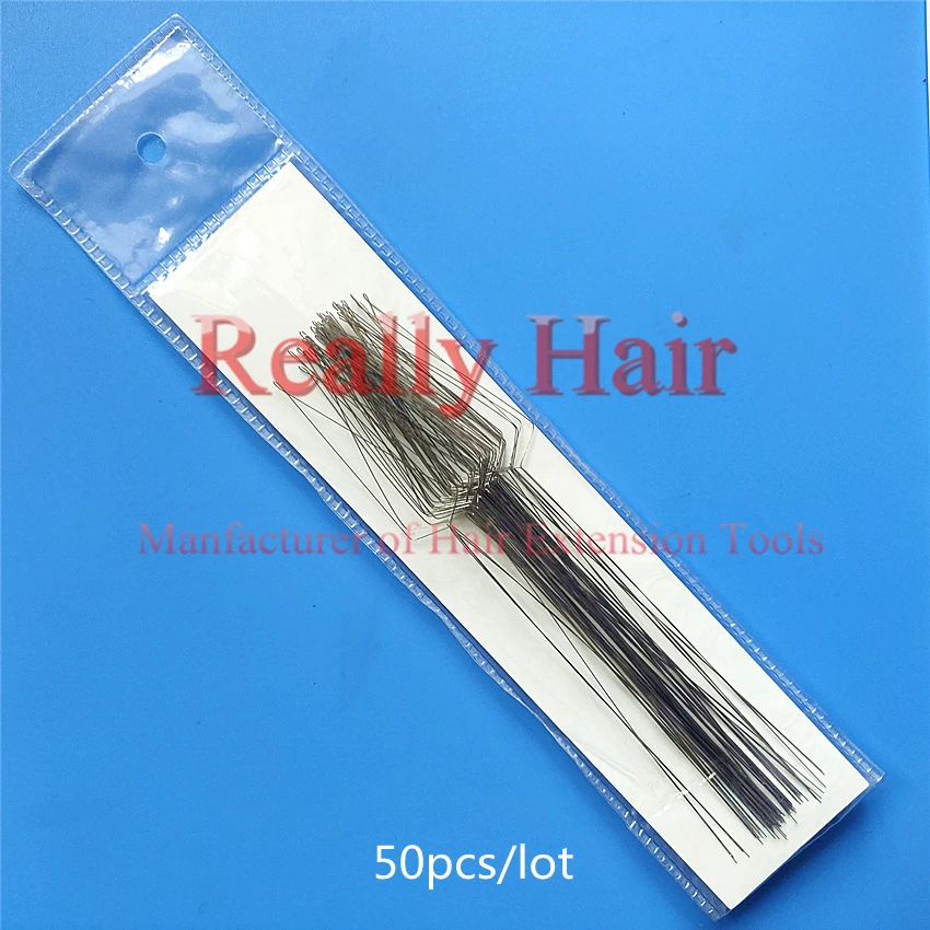 10 Stück/Set oder 50 Stück/Set Nano-Ringe Zugringnadel für Haarverlängerungen, Verlängerungswerkzeuge mit Austauschbarem Edelstahldraht – Detail 2