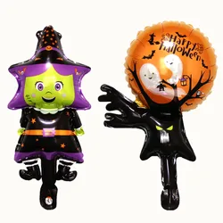 Globo de papel de aluminio para decoración de fiesta de Halloween, calabaza amarilla, fantasma, araña negra, bruja, murciélago, esqueleto, Mage, oferta especial