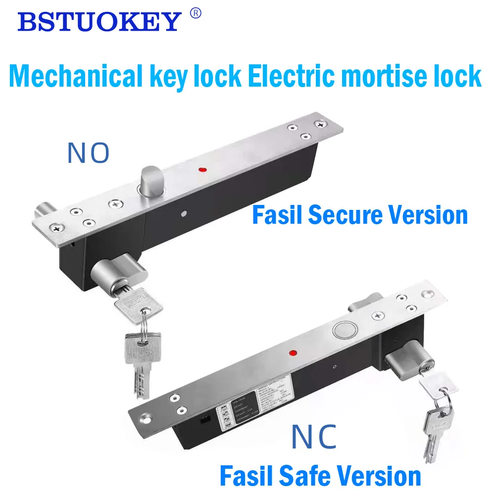 

With Lock Cylinder Keys Electric Drop Bolt Lock Door DC 12V Fail Secure Electric Bolt Lock