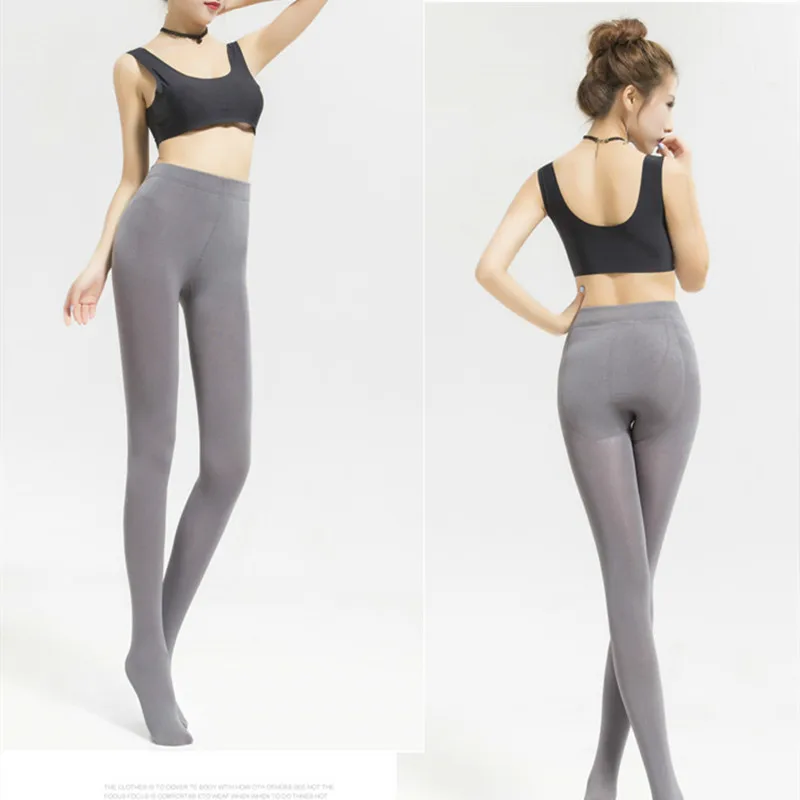 DOIAESKV Plus Size Women Fleece Tight 120D Autumn Warm Winter Insulated Pantyhose High Waist Female Stretchy Slim Thick Stocking