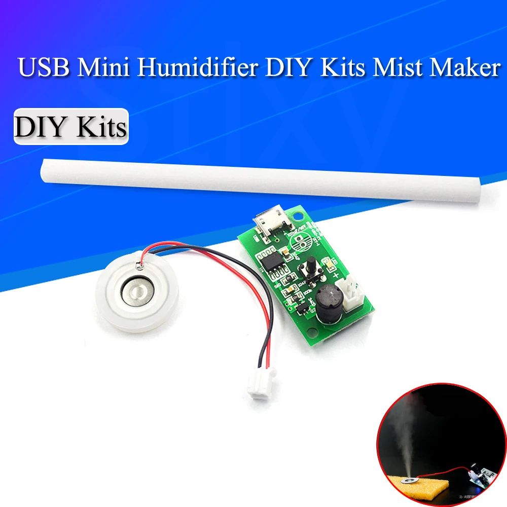 USB Mini Humidifier DIY Kits Mist Maker and Driver Circuit Board Fogger Atomization Film Atomizer Sheet Mini Oscillating