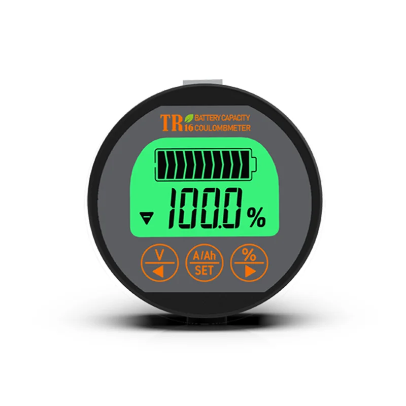 New DC 8-80V 50A 100A 350A TR16 Coulomb Counter Meter Battery Capacity Indicator Ammeter Voltmeter Battery Tester