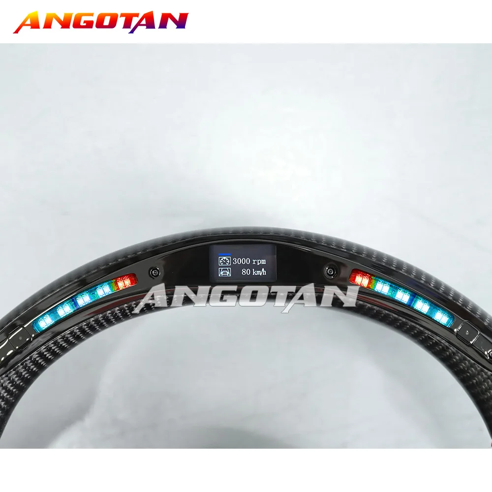 LED Carbon Fiber Steering Wheel Fit Special Design For Audi A3 A4 A5 A6 A7 Q3 Q5 Q7 2008 2009 2010 2011 2012