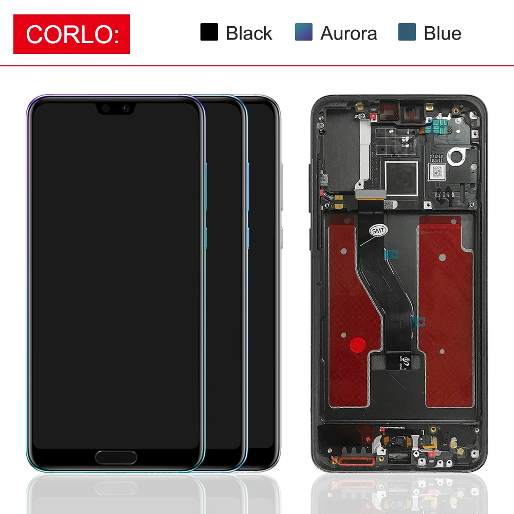 Pantalla LCD OLED 6,1 de 100% pulgadas para Huawei P20 Pro, digitalizador de pantalla táctil para Huawei P20 Pro, con CLT-L04 de huellas dactilares