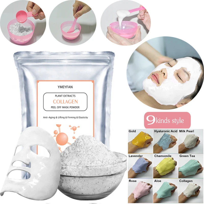 YMEYFAN Rubber Mask Powder Moisturizing DIY SPA Modeling Peel Off Alginate Facial Mask Beauty Salon Hydrating Natural Skincare