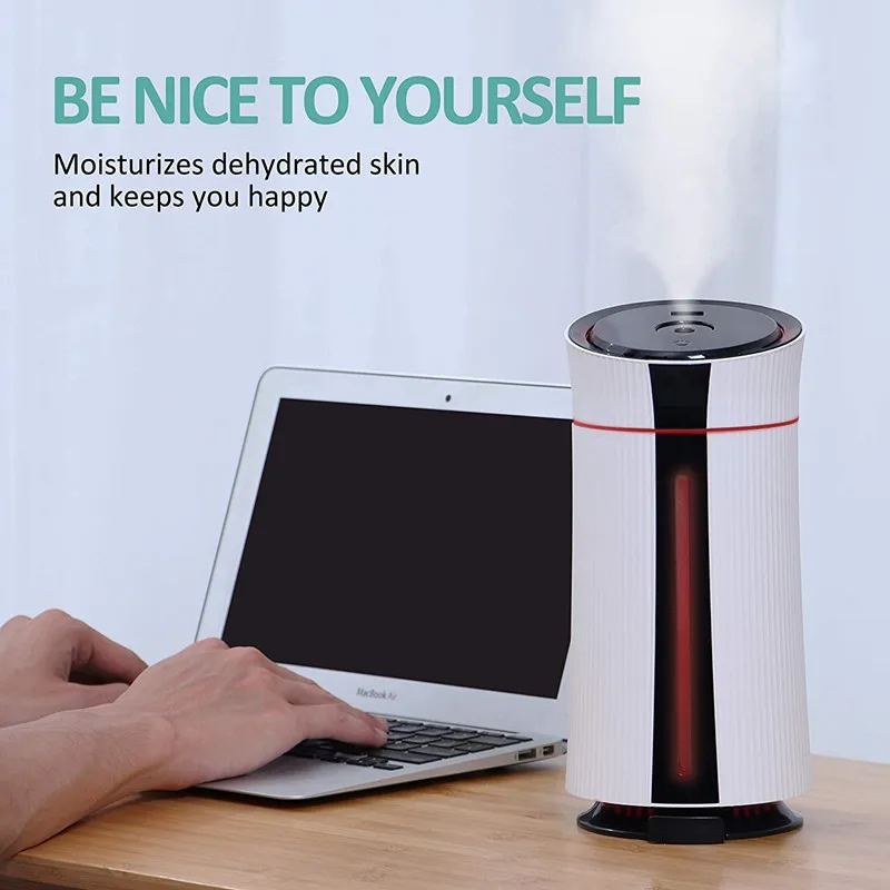 Siêu Êm Máy Phun Sương Tạo Độ Ẩm Đổi Màu Đèn LED Đèn Ngủ Tự Động Đóng Ngắt 1150ML Bình Thiết Kế Mỏng Cho phòng Ngủ Nhỏ