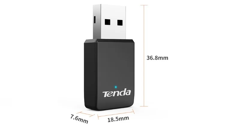 Tenda U9 PlugPlay Drive-free AC650 Wireless Network Card 11AC 650Mbps MiNi Dual Band USB2.0 WiFi Adapter 2.4G 200Mbps 5G 433Mbps