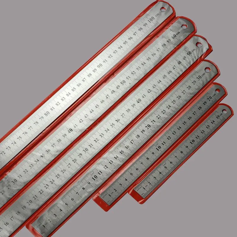 Stainless steel ruler 30cm ruler Steel Ruler 1 m 15 / 20 / 30 / 50cm thick steel plate ruler 60cm