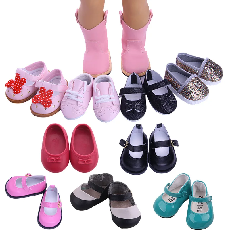 

7Cm Doll Shoes Fit 18 Inch American Doll 40-43cm Born Baby Doll Shoes Accessories For Baby Birthday Festival Gift