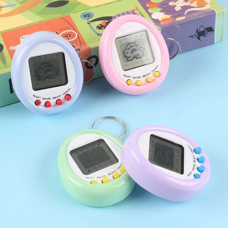 Tamagotchi Mini Elettronico Virtuale Pet 90S Nostalgico Virtuale di Rete Giocattolo Dell'animale Domestico Anello Chiave del Regalo Divertente Animali Giocattolo Regalo Di Natale