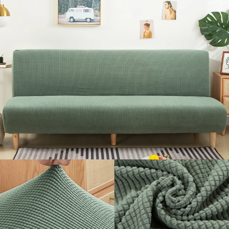 MKZOOM Jacquard thick Sofa Bed Cover Elastic Armless Sofa Cover Stretch Sofa Bed Covers Funda Elastic Para Sofa Cama