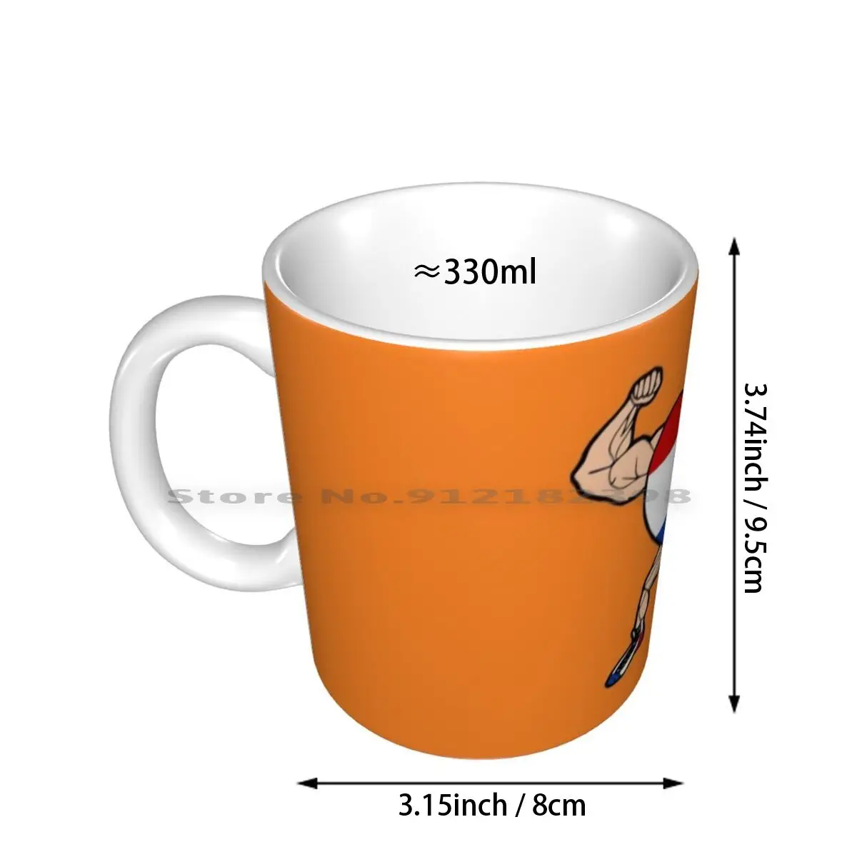 Milaino Holland Flag Ceramic Mugs Coffee Cups Milk Tea Mug Milaino Holland Nederland Heart Heart Love Love Bodybuilders