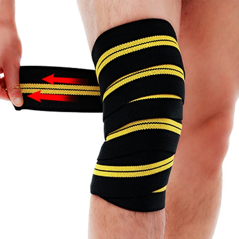 Elastic Bandage Compression Knee Support Braces Knee Wraps Squats Training Equipment Accessories Joint Protect Support