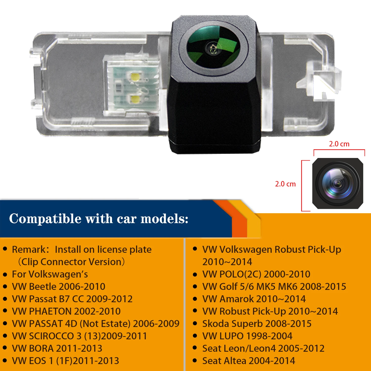 Misayaee HD 1280x720P Car Rear View Parking Camera for  Bora /Golf VI MK5 /MK6 /Beetle /SEAT Leon Altea  Skoda Superb