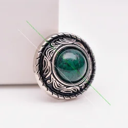 10pcs 20mm western flower engraved Green Turquoise decor concho for leather project leathercraft saddle tack button rivet stud