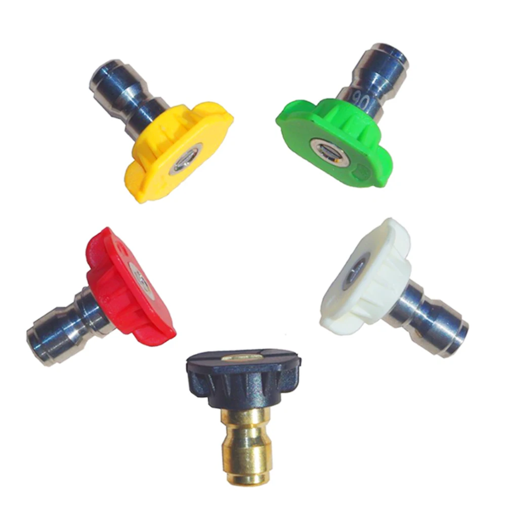 

5PCS High Pressure Mix Color Quick Connector 1/4" Car Washing Metal Jet Lance Nozzle