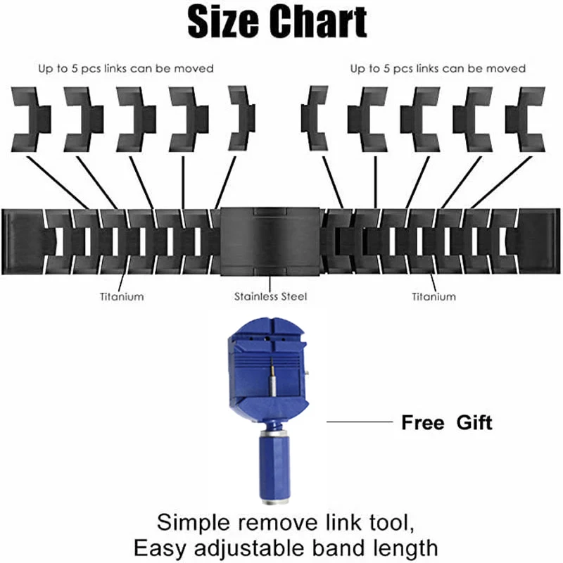 Titanium Metal For Descent Mk1/Mk2i Wristband 22 26MM Quick Release Watch Straps For Garmin Fenix 7 7X 6X 6 Pro 5X 53HR Bracelet