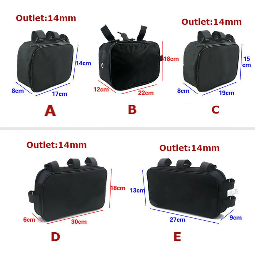 Fietsbuis Frame Pack Bag Case Batterij li-ion Gereedschapskist Opslag Ophangen Meerdere maten Waterdicht Gemak voor fiets