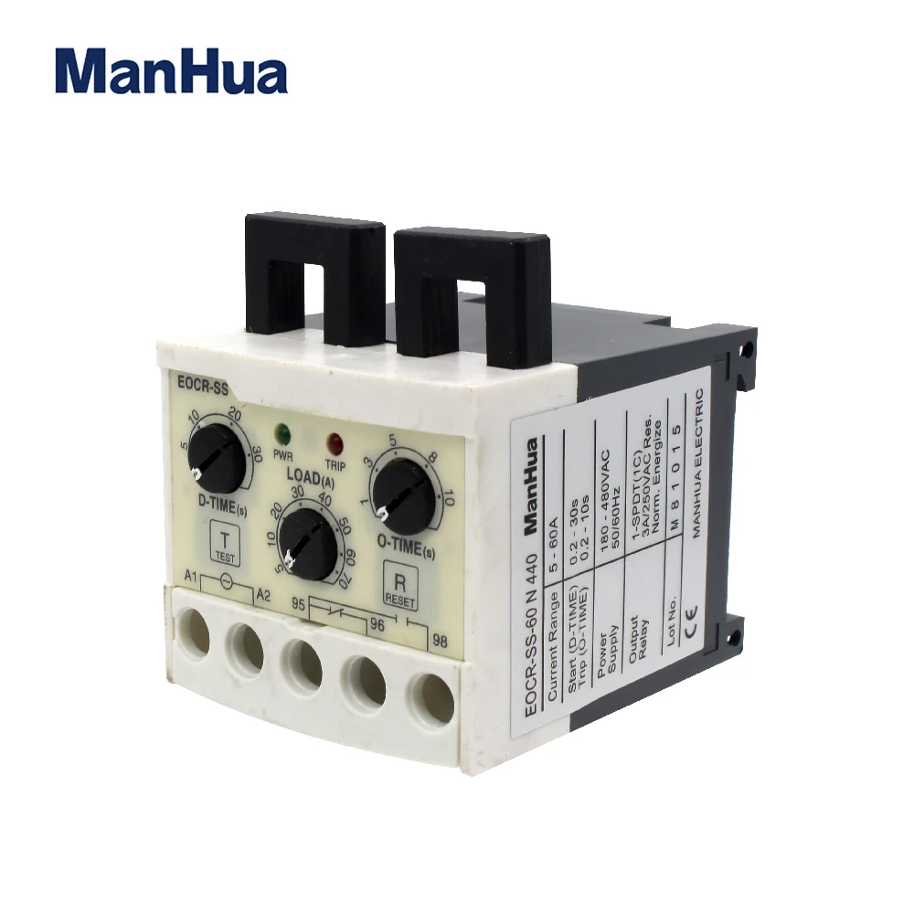 EOCR-SS-60 5-60A Overload Phase Loss Protection Relay Independently Adjustable Starting Trip Delay Electronic Overload Relay