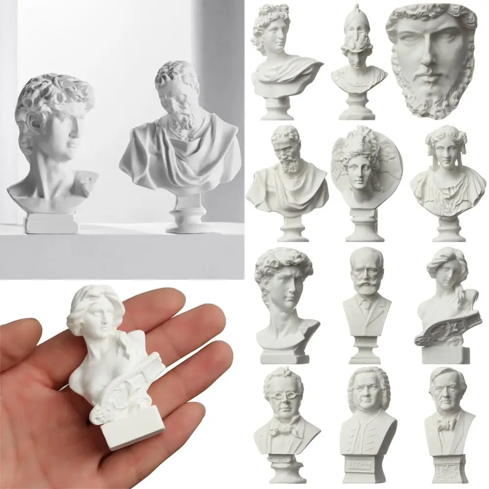 Crafts Celebrities Drawing Practice Desktop Ornament Famous Sculpture Plaster Statue Greek Mythology Gypsum Bust Portraits